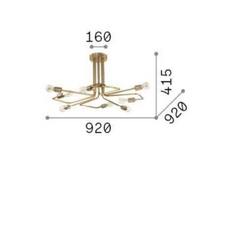 Plafoniera Triumph pl8, Brass