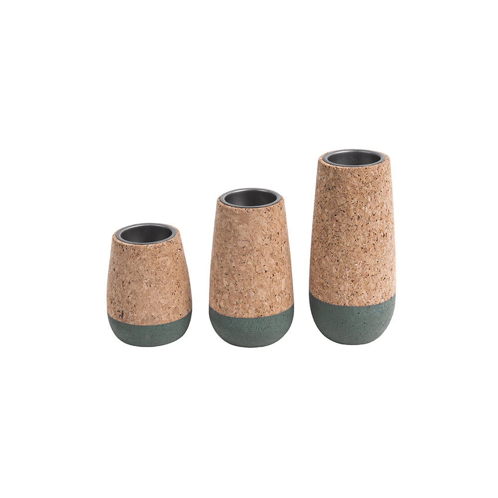 Set suporturi lumanari CONE GREEN