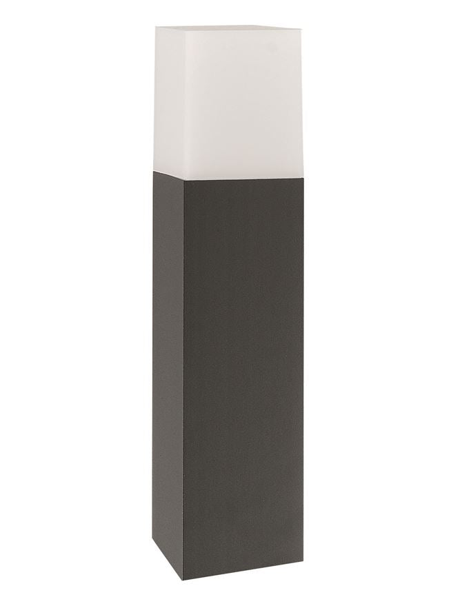 Corp iluminat exterior gri inchis din aluminiu si acril alb STICK