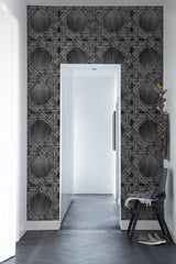 Tapet DENIM TRELLIS, BLACK