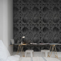 Tapet DENIM TRELLIS, BLACK