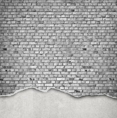 Tapet WEEL-WORN BRICK WALL, WHITE