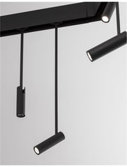 Profil magnetic suspendabil din aluminiu negru TEK